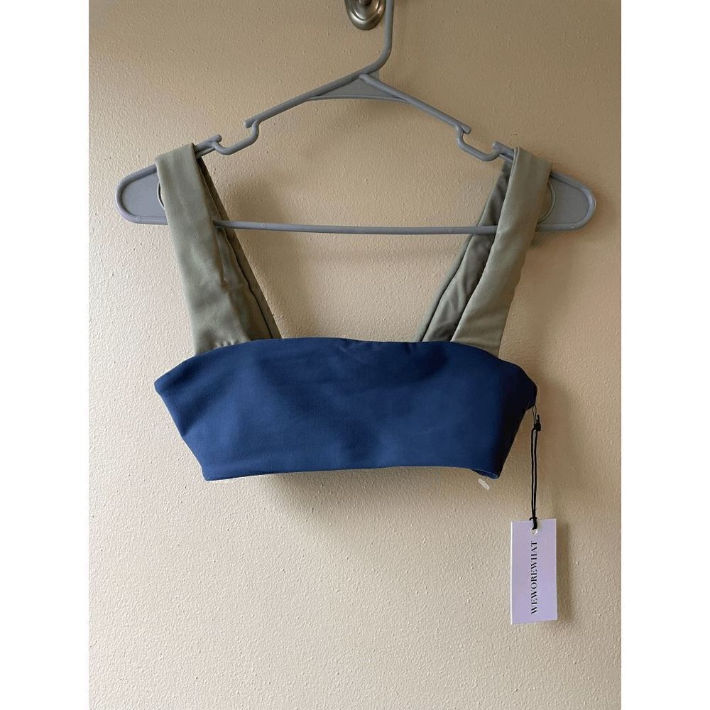 We Wore What Ziz Pale Navy Bandeau Top Size XS